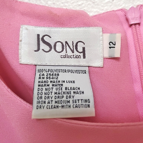 🏠 Shift Dress w/Matching Sheer Embroidered Blouse Size 12 - Picture 2 of 6